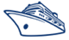 Cruise booking service icon